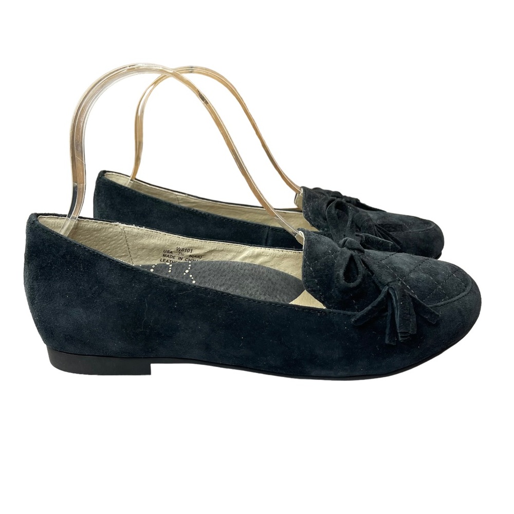 Propet black suede loafers with tassels flats womens shoes size 7.5 - Picture 2 of 15